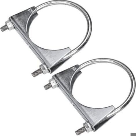 2 colliers U 89 mm – échappement – universel (1/5)