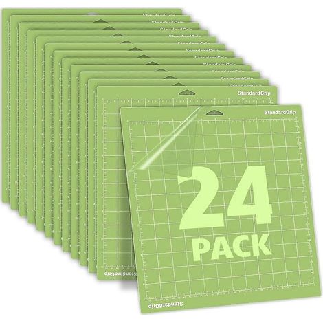 Packung mit 24 Standard-Schneidematten mit Grip, 30,5 x 30,5 cm, für Cricut, kompatibel mit verschiedenen Modellen (1/5)