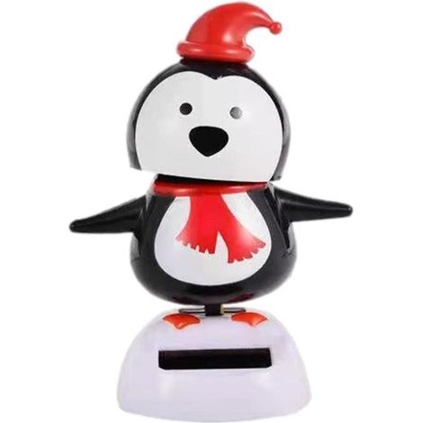 Pingouin dansant solaire, figurine de voiture qui bouge, jouet dansant solaire, décoration de tableau de bord (1/4)