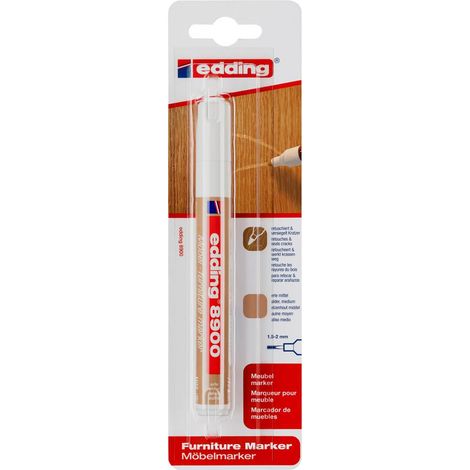 Edding - Marqueur pour meuble E8900 aulne moyen - pour retoucher et masquer les rayures sur les placages et bois massifs - 1 pc(s)