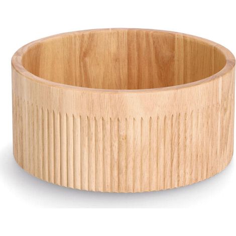 Zylindrische Schale gestreift, Bambus, Ø 27 x 12 cm
