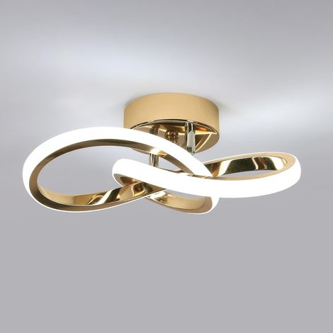 GOECO Plafoniera LED moderna color oro per soggiorno, 22W, 6500K (1/5)