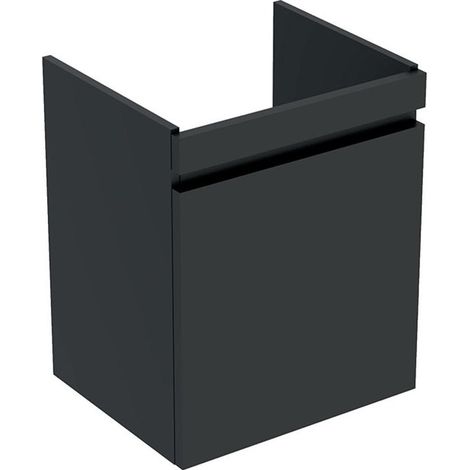 Mueble bajo para lavabo Geberit Renova Plan, con un cajón y un cajón inglés: Ancho 48cm, Alto 58,6cm, Fondo 40cm, Gris aterciopelado / Lacado mate
