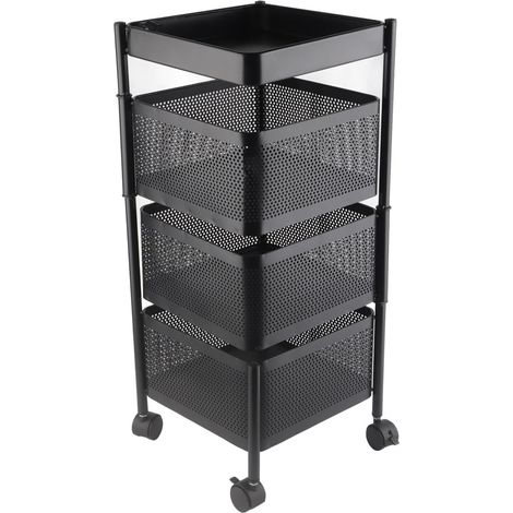 Drehbarer Küchenschrank, Aufbewahrungsregal aus Metall, drehbarer Organizer aus Aluminiumlegierung, Durchmesser 5,9 cm, Höhe 4,7 cm, per Fingerbedienung bedienbar (1/5)