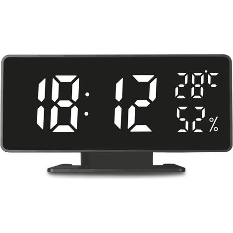 Horloge - Verte et bleue - GB395 - Alarme - Thermomètre - Hygromètre noir (1/4)
