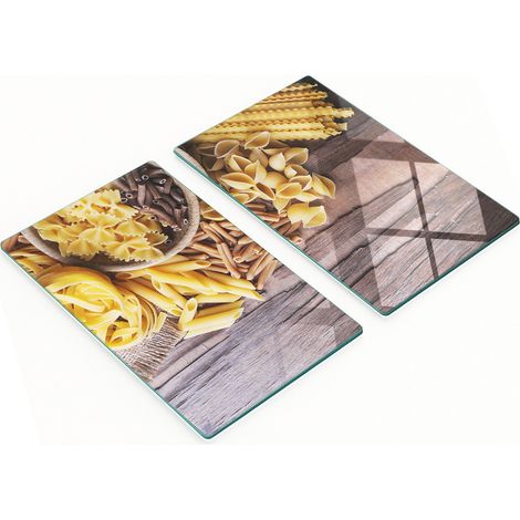 Tablas de vidrio duraderas y elegantes con estampado de pasta mixta, 2x30x52 cm. (1/5)
