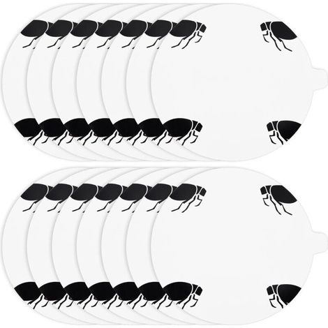 Disques de recharge pour pièges à puces - Lot de 36 plaques de colle adhésive naturelle de 10.9 cm, non toxique, compatible avec la plupart des pièges à puces.