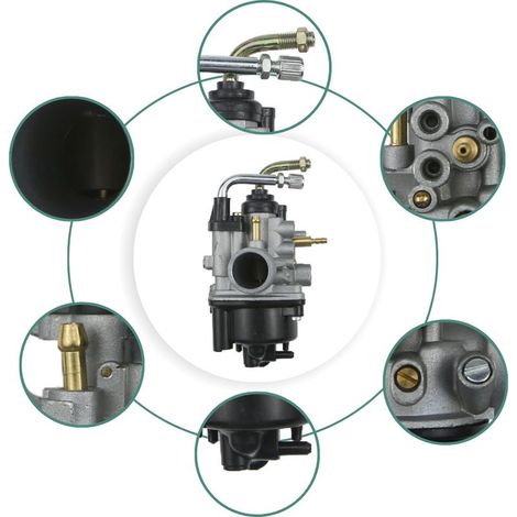 Le carburateur PHBN 12 est compatible avec le BOOSTER 12MM PHVA Dellorto Aerox 50, une marque européenne, et améliore l'atomisation du carburant. (1/3)