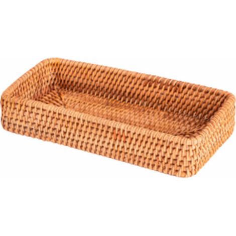 Handgewebter dekorativer Aufbewahrungskorb für Küchenarbeitsplatte oder Couchtisch, 21 x 11 x 4,5 cm (1/5)