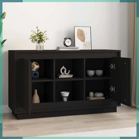 Buffet - 831878 - Noir - Bois d'ingénierie - 102 x 35 x 60 cm (1/5)