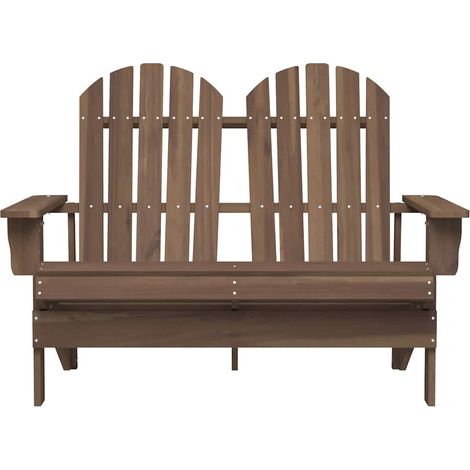Maison Exclusive - Adirondack-Gartenbank 2-Sitzer Massivholz Tann (1/5)