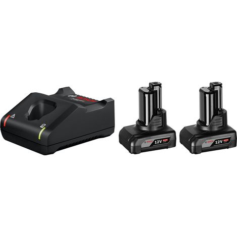 BOSCH 2 x GBA 12V 6.0AH + GAL 12V-40 12v Charger & battery pack