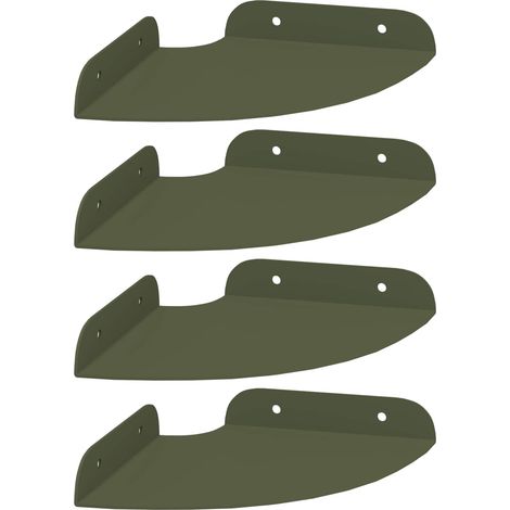 Maison Exclusive - Schwebendes Regal mit Regal 4 pcs Olive Grün 1