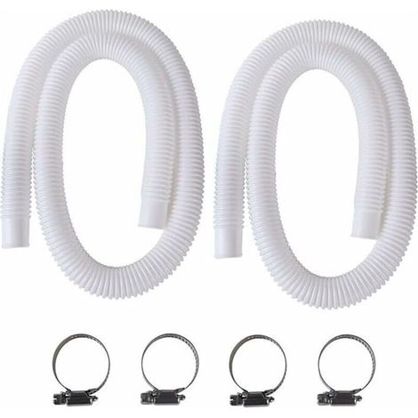 Tuyau de Piscine, 2Pcs 32mm Tuyau pour Piscine Hors Sol, 150cm/59in Tuyau pour Pompe de Piscine pour Intex 330 GPH, 530 GPH et 1000 GPH (1/4)