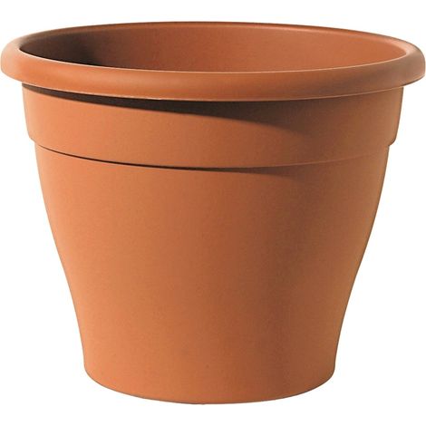 Vaso tondo in resina da esterno per piante e fiori Minerva Telcom - 28x35 cm
