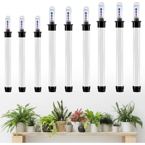 [NEVER USED] Pack of 9 water level indicators for plants (16.5 cm + 20 cm + 22.8 cm), watering indicators for plants, watering indicators for indoor plants, hydroponic plants, watering indicators for 