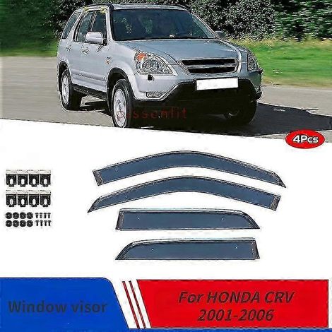 Accessoires chromés pour Honda CR-V (2001-2021) : déflecteurs de pluie pour vitres, protections anti-pluie et auvent. (1/5)
