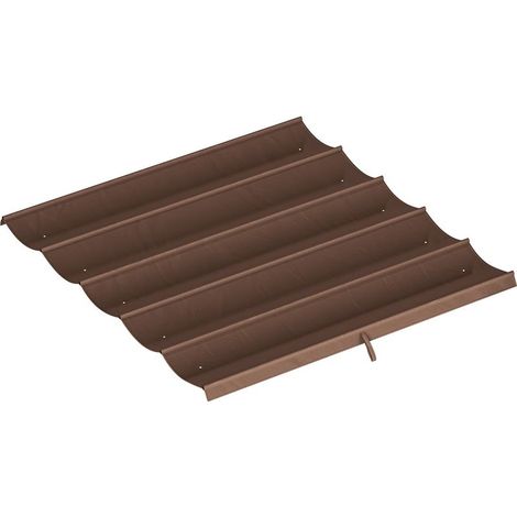 Roof of pergola with 10 holes of drainage in polyester, 250 x 255 cm, for pergola of 3 x 3 m, color coffee (1/5)