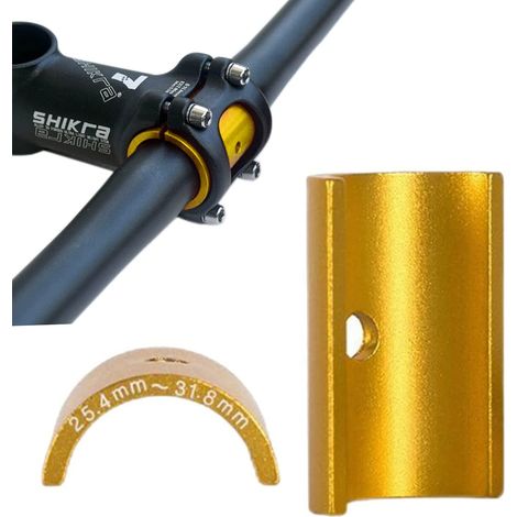 Adaptateur de potence de vélo,Guidon réducteur de Tige 31,8 mm à 25,4 mm en alliage d'aluminium, adapteur, entretoises, feuille de conversion pour guidon de VTT (1/5)