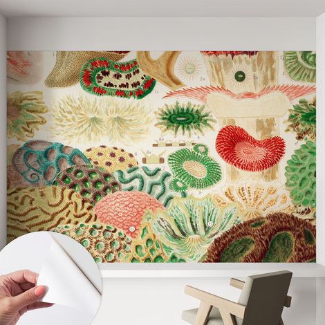 Papier peint autocollant adhésif avec imprimé installation simple qualité excellente sans désordre Formes organiques 152x104 cm (1/5)