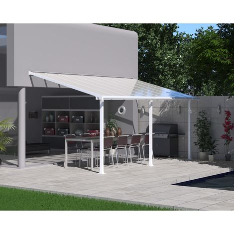 Palram – Pergola 16.1m² blanche en aluminium – Panneaux polycarbonate 16mm – Résistante aux intempéries – 704220 (1/5)