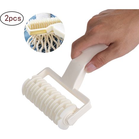 Rouleau À Treillis - Rouleau Découpe Pâte À Tarte - En Plastique Alimentaire - Pour Tartes Gâteaux Et Pâtisseries - Lot De 2 Tailles (1/5)