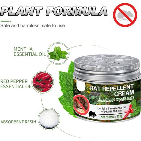 Lot anti-souris puissant 120g pour jardin, maison, répulsif rongeurs efficace, blister (1/5)