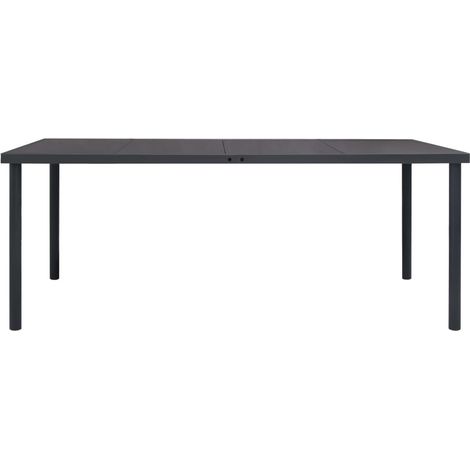 INLIFE Table à dîner d'extérieur Anthracite 190x90x74 cm Acier (1/5)