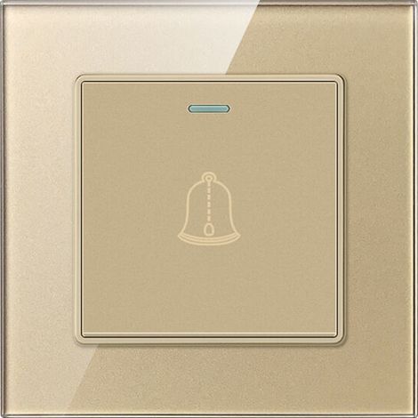 Pulsante per campanello da esterno, pulsante per campanello (oro) (1/4)