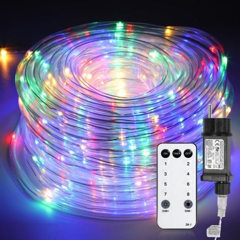 20M LED Tube Lumière lumineux, LED Tubes lumineux Extérieur et Intérieure,Étanche IP65 Ruban,RGB 220 V éclairage, avec Télécommande, Pour Fête de Noël, Les Jardins, Maisons, Extérieur (1/5)