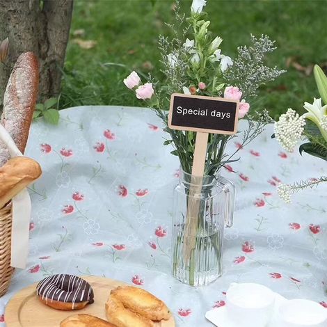 10 Étiquettes de Jardin en Ardoise Miniature pour Plantes et Fleurs, Décorations de Jardin en Bois