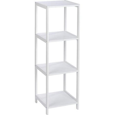 Etagère de salle de bain 4 niveaux en bois OLSO (1/2)