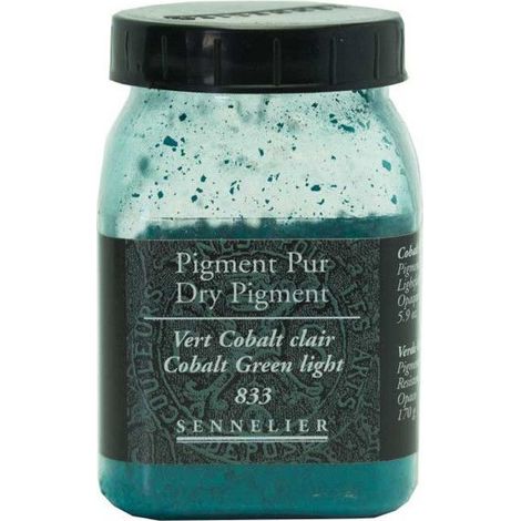 Pigment en poudre - Sennelier - Vert Cobalt Clair - Pot de 200 ml (1/2)