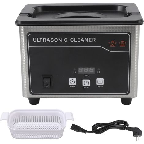 Nettoyeur Ultrasonique 800ml 40KHz Grande Capacité Portable Silencieux pour Bijoux Verre Machine de Nettoyage EU 220V (1/5)