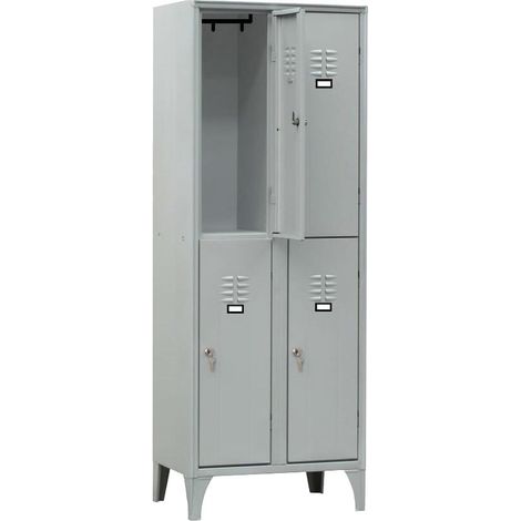 Armoire Vestiaire Multicases 2 Colonnes 4 Cases - L2G