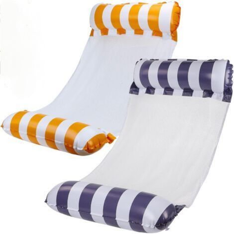 Ensemble de deux matelas gonflables pour piscine – 130 x 70 cm – Matériau PVC résistant – Charge maximale : 110 kg (1/5)