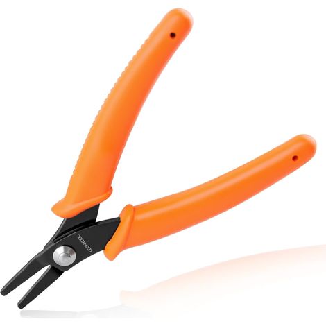 Pince à bec plat fin de 14 cm avec mâchoire lisse, pince à bijoux de précision micro pince à bec pour la fabrication de bijoux, les loisirs créatifs, le redressement de fils (1/5)