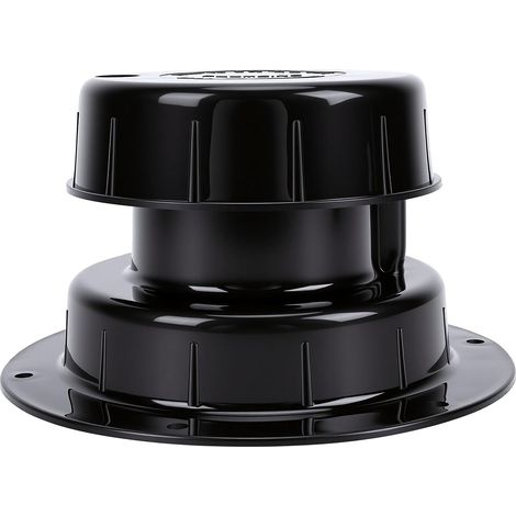 Motorhome Roof Vent Cover with Fine Mesh Screen for 1 2-3/8 Inch Pipes, Plastic Trailer Cap for RV Travel (BLACK) (1/5)