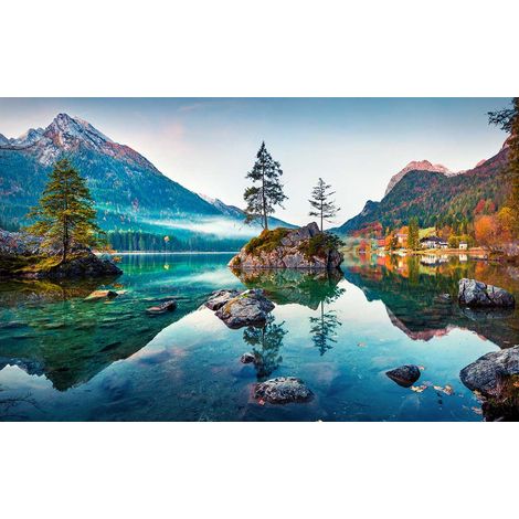 Tableau Lac Hintersee en automne - 80x50cm - made in France (1/5)