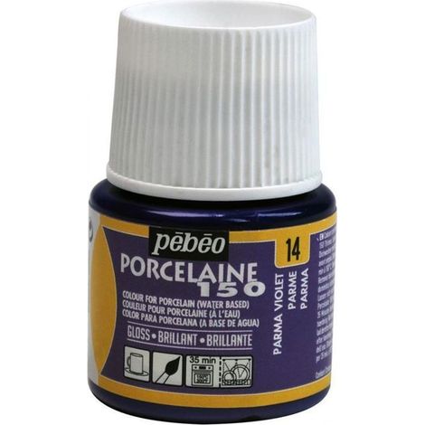 Peinture sur Porcelaine - Pébéo - Parme - 150°C - 45 ml - Résistante au lave-vaisselle (1/4)