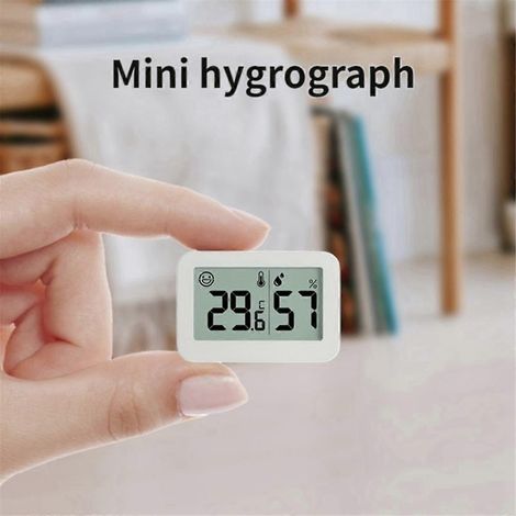 Mini thermomètre et hygromètre électroniques d'intérieur pour bébé, thermomètre pour réfrigérateur avec affichage visage souriant (1/5)