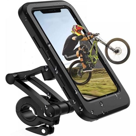 Bike Phone Holder, Motorcycle Phone Holder, Universal Bike Phone Mount, Waterproof Touch Screen with 360° Rotation, Cell Phone Holder for Smartphone up to 6.7" (1/5)