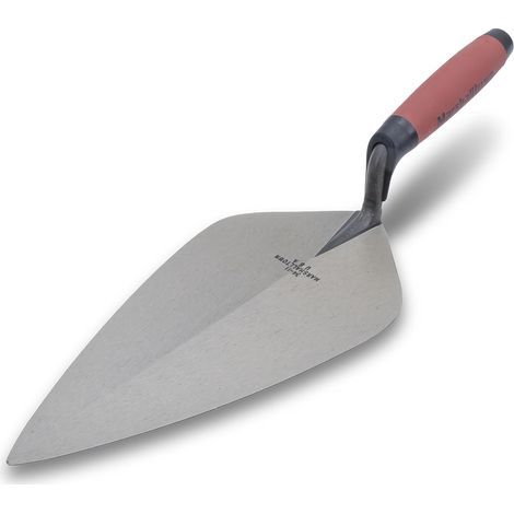 - Cazzuola da muratore - Acciaio al carbonio - Punta affusolata e collo dritto - Per mattoni e blocchi - Manico Durasoft - Nero - 30,5x14,6 cm (1/5)