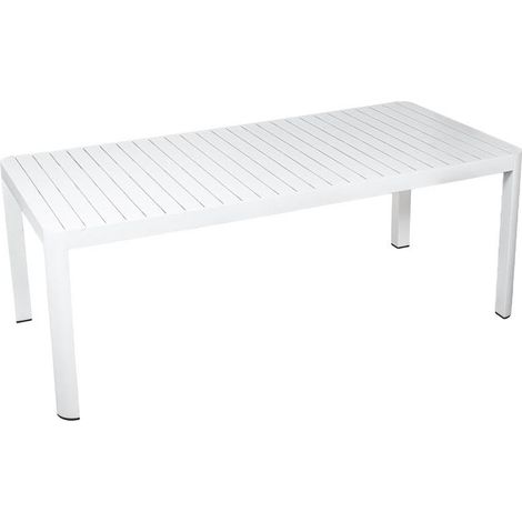 Table Extensible d'extérieur en Aluminium Blanc 75 x 300 x 100 cm (1/5)