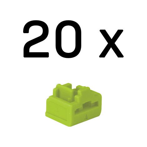 RJ45 PORT LOCKS GREEN 20PCS.