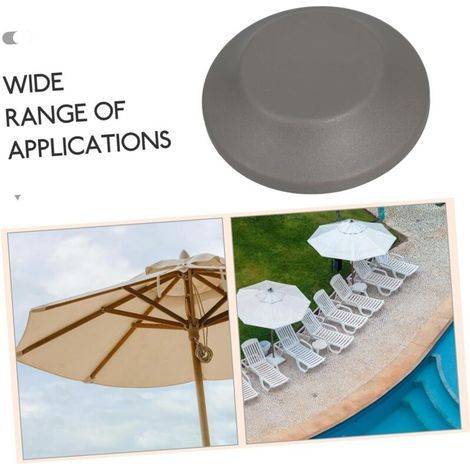 Lot de 2 embouts de rechange pour parasol , protection antichoc , anti-rayures , installation rapide et facile (champagne) (1/3)