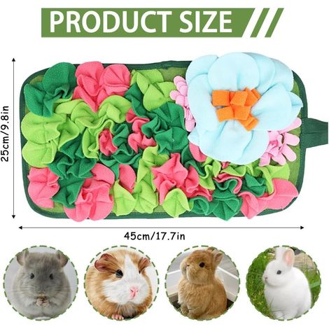 Tapis de fouille pour chiens et petits animaux, tapis d'alimentation pour l'entraînement olfactif, réduction du stress, tapis de recherche pour chiens (couleur fleur, 25x45cm) (1/4)