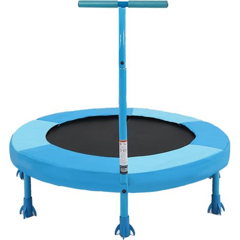 Mini trampolino per bambini 91 cm blu in acciaio con manubrio e 7 gambe MODENUIT (1/5)