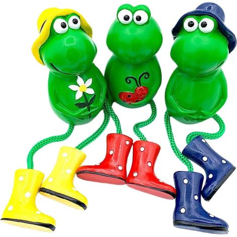 3pcs Garden Frog Figurines, Resin Frog Statue, Resin Garden Ornaments, Funny Frog Statue Figurine for Outdoor Balcony Garden Decoration