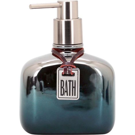Dispenser in ceramica cromo/blu - serie Mirror (1/3)